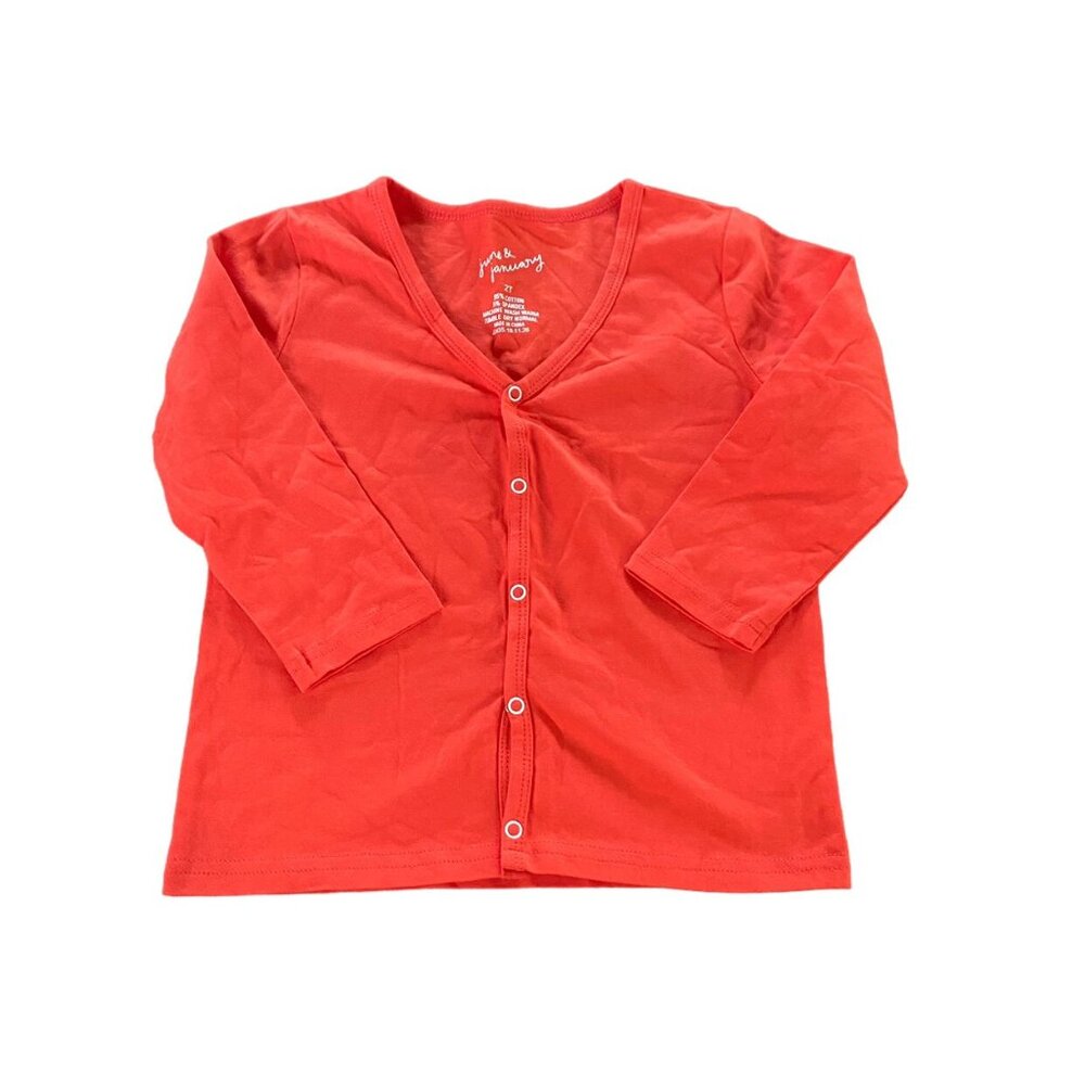 NWOT June & January Cardigan Poppy Size 2T